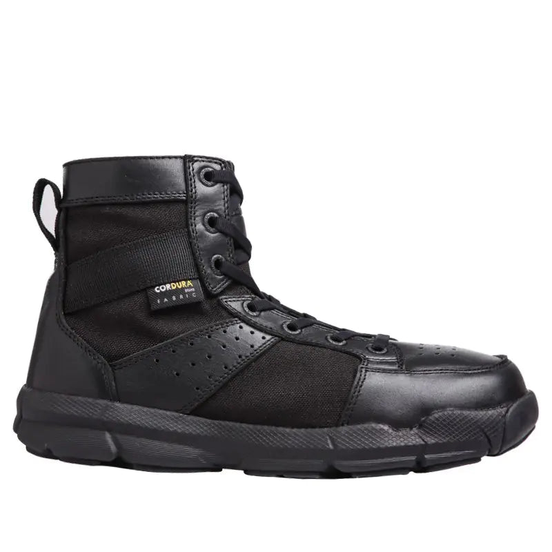 Black high-top boot with 'Cordura' label on a white background