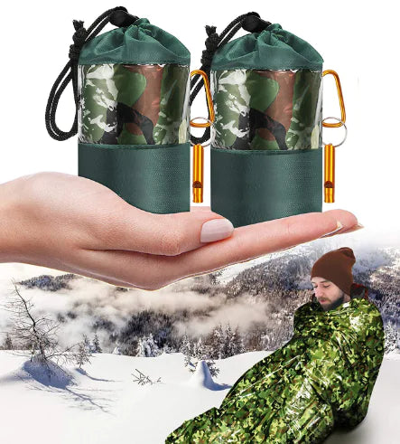 Emergency Sleeping Bag - Outdoor Camouflage (One Set)