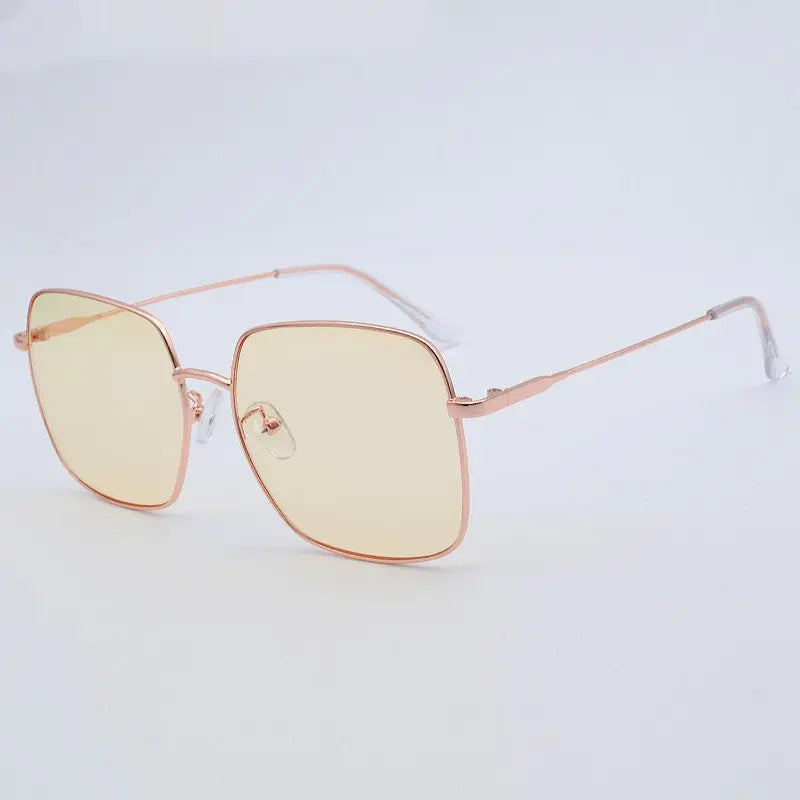 Fashion Retro Metal Blue Light Blocking Glasses