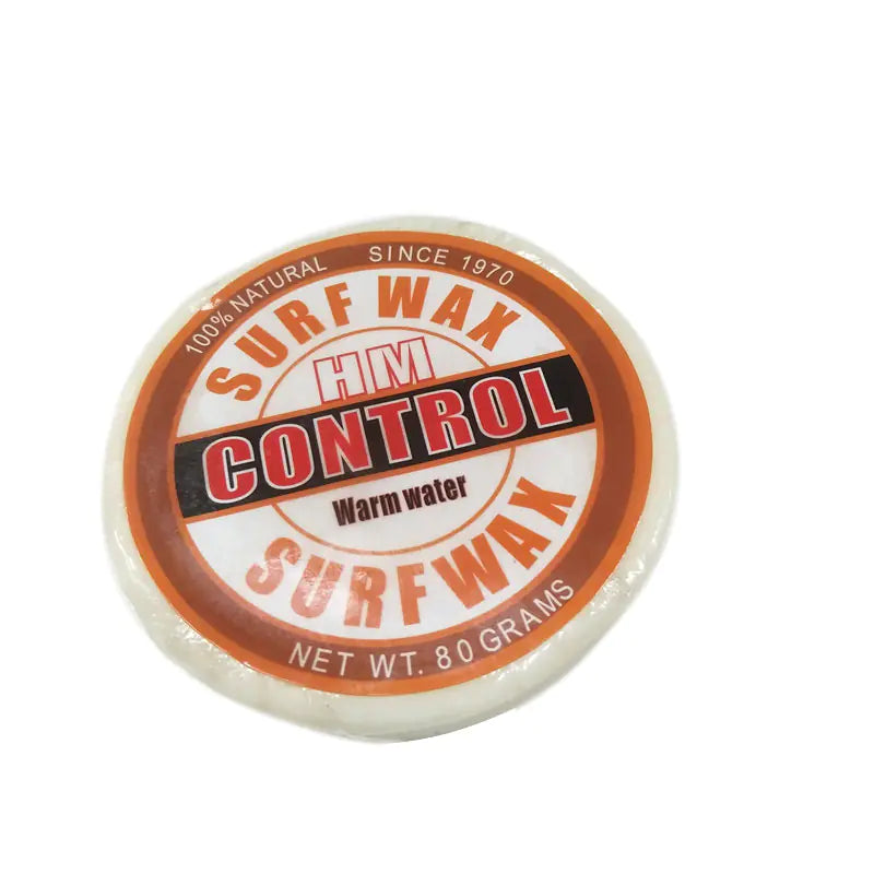 Surf wax container with 'Surf Wax HQ Control' label on a white background