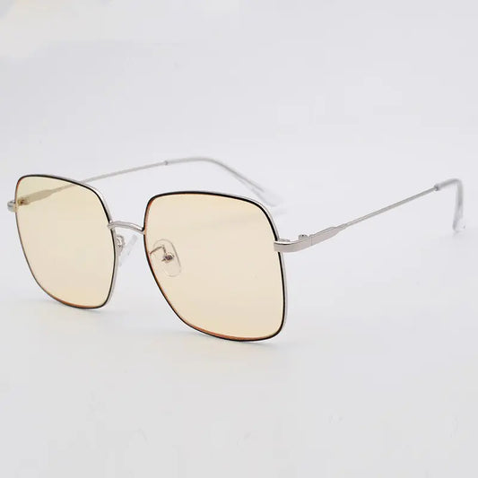Fashion Retro Metal Blue Light Blocking Glasses