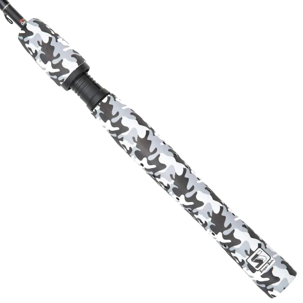Camouflage-patterned fishing rod replacement grip on a white background