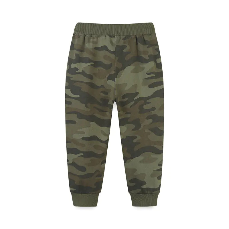 Camouflage pants on a white background