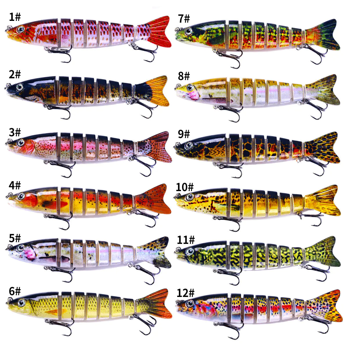 Multi-node Fish Simulation Hard Bait for Sea Fishing