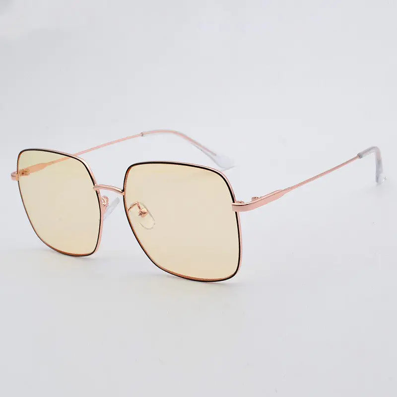 Fashion Retro Metal Blue Light Blocking Glasses